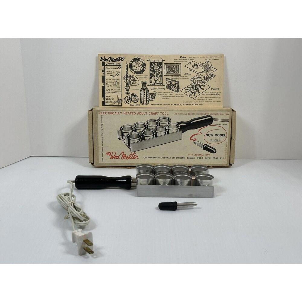 Vintage Rabinowitz Design Workshop New Model Hot Pal 8 Wax Melter 8 Cup In Box